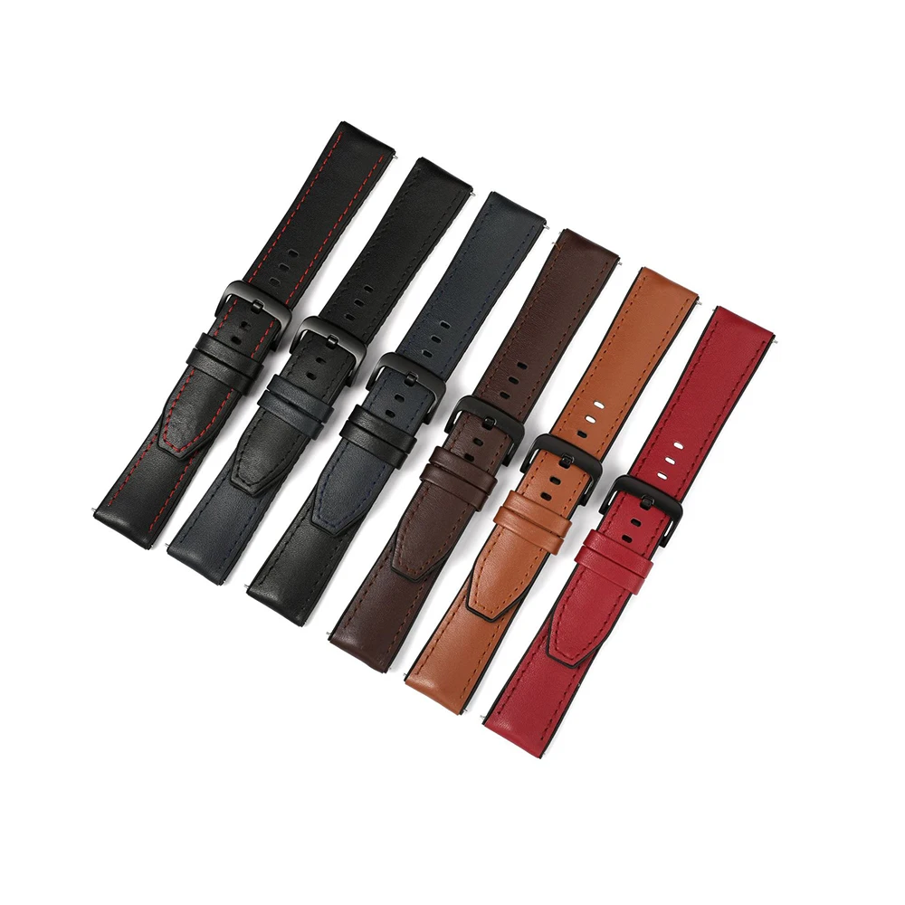 22mm  strap For Fossil Gen 5 Carlyle HR Julianna HR Silicone Leather Band for Fossil Sport 43mm / Q Explorist HR Gen 4 Belt Band