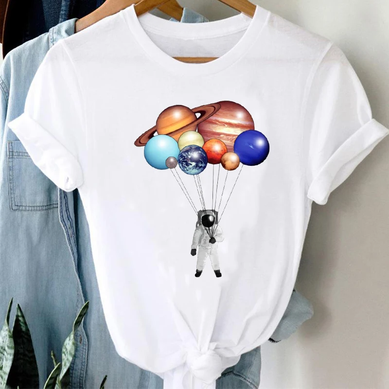 T-shirts Women 90s Star Fashion Short Sleeve Trend Spring Summer Clothes Stylish Tshirt Top Lady Print Girl Tee T-Shirt