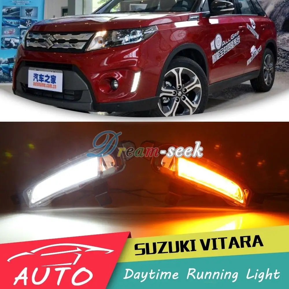 

Дневные ходовые огни для suzuki grand vitara 2015 2016 2017 2018, Светодиодные Автомобильные дневные ходовые огни, водонепроницаемые противотуманные дневные огни с указателем поворота