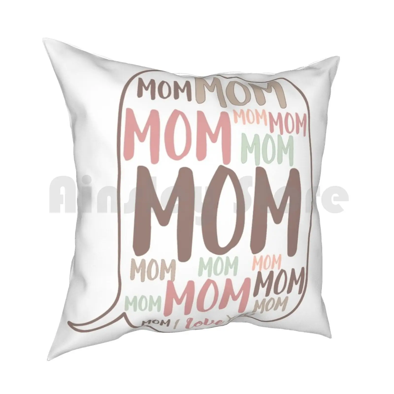 Mom Mom Mom... Pillow Case Printed Home Soft Throw Pillow Mom Mom Mom Mom Mother Mum Mommy Mamma Mom Repeat I Love You