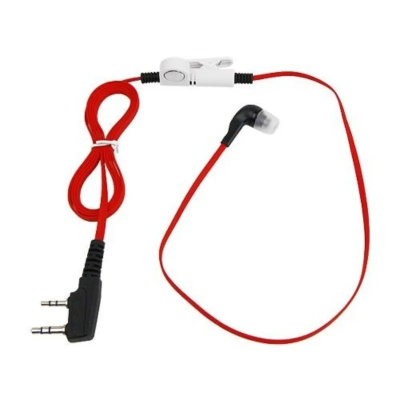 Oppxun Red 2 PIN Earpiece For BAOFENG UV5R 888S KENWOOD TH D7/F6/22/225  TYT Radio