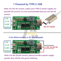 Multi-Cell 2S 3S 4S Type-C DC 3-6V To 8.4V 12.6V 16.8V Step-Up Boost LiPo Polymer Li-Ion Charger 7.4V 11.1V 14.8V 18650 Module