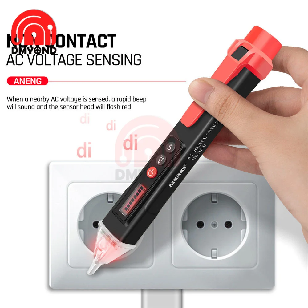 VC1010 rilevatore di tensione Smart Tester di tensione senza contatto Pen Meter 12-1000V corrente sensore elettrico Test matita indicatore di