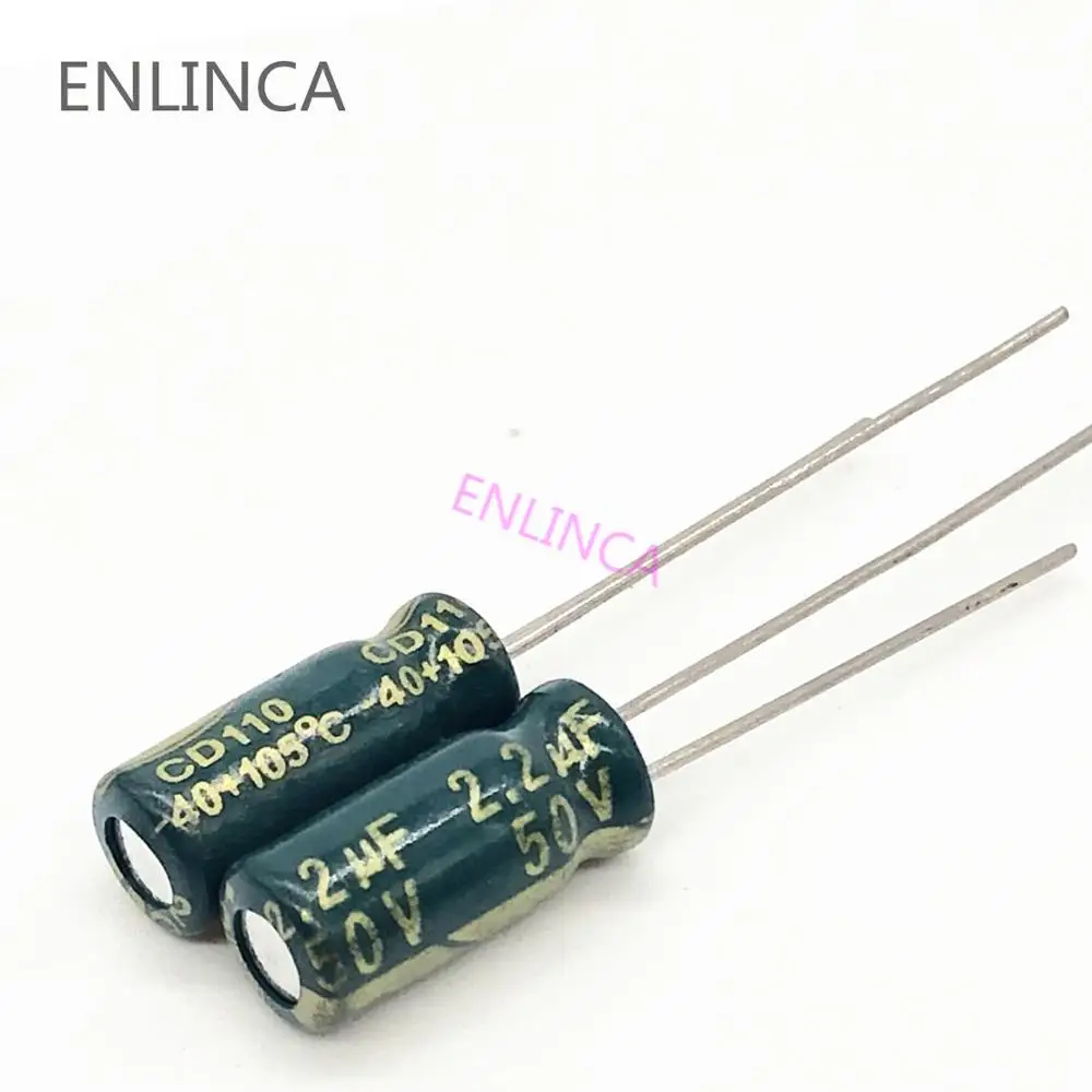 20pcs/lot Q04 high frequency low impedance 50v 2.2UF aluminum electrolytic capacitor size 5*11 2.2UF 20%