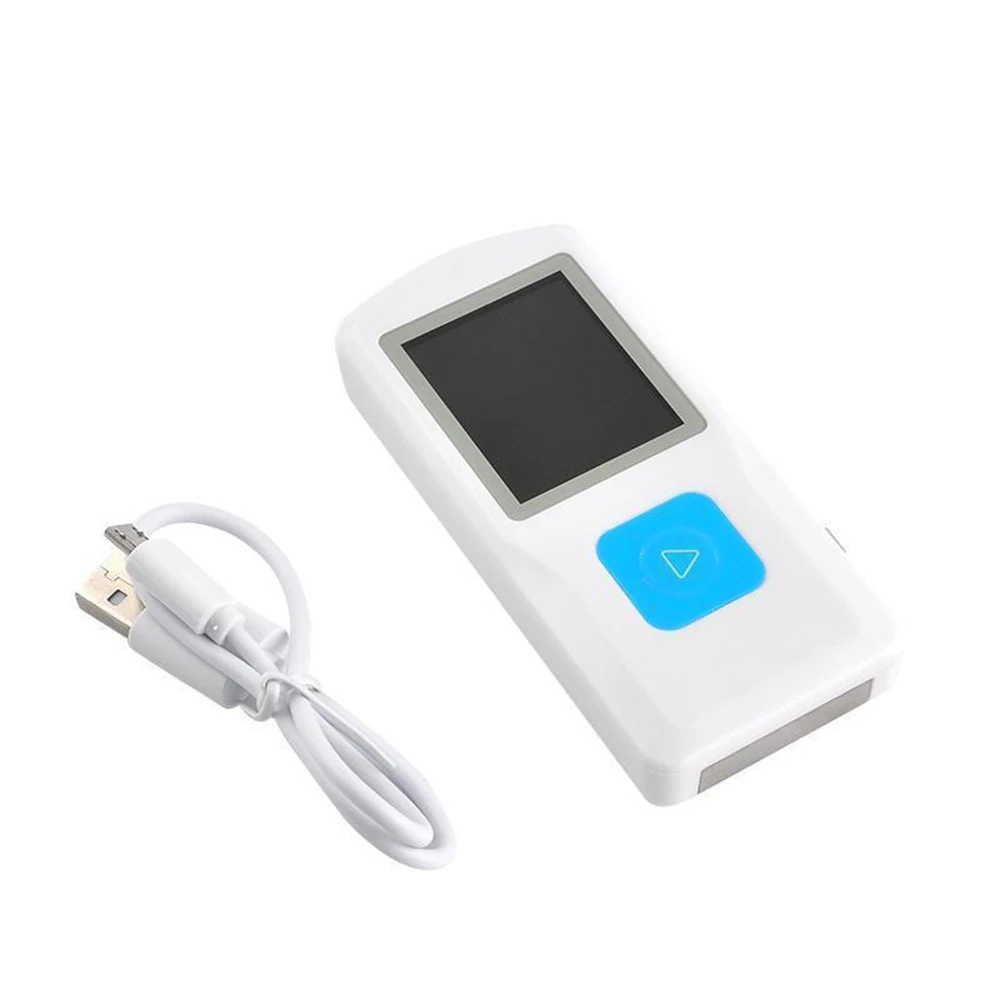 Portable ECG EKG Machine Color Screen ECG Monitor Handheld Heart Rate Machine BT USB PC Software Electrocardiogram Monitor