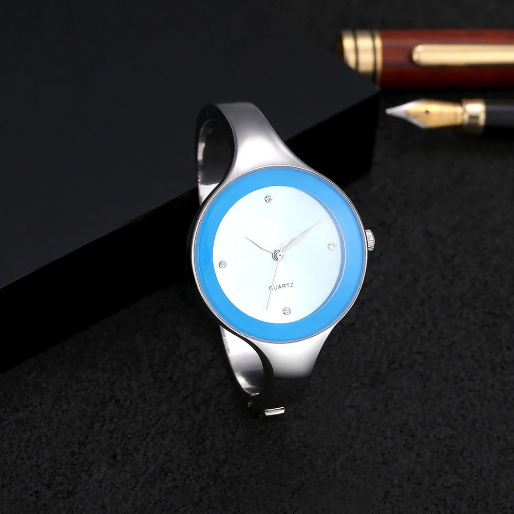 Hot Sale Fashion Women Watches All-Metal Strap Round Dial No Digital Analog Quartz Watch Ladies Wristwatch montre femme