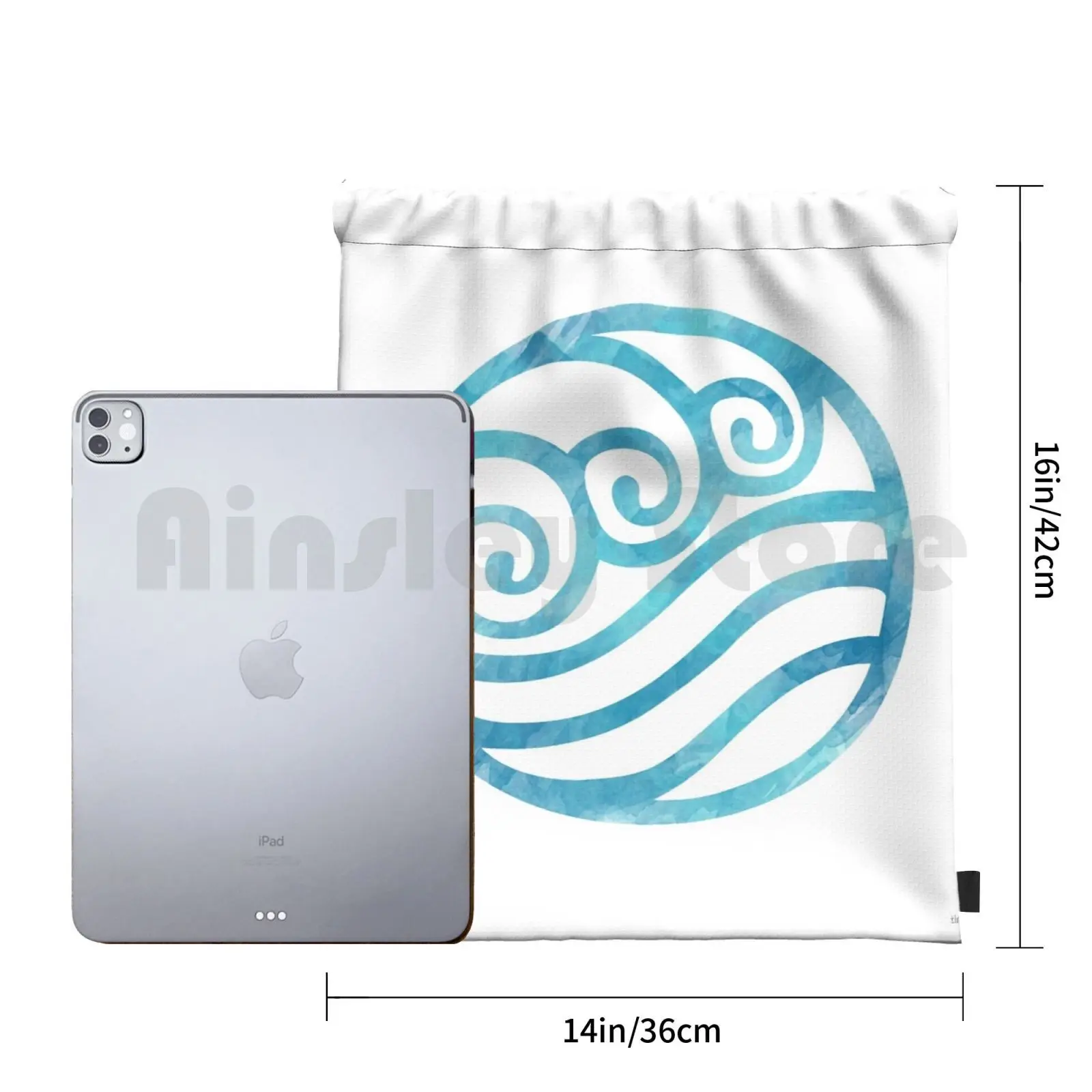 Акварельный рюкзак с символом водного племени, сумки на шнурке, спортивная сумка, водонепроницаемая акварель водного племени The Last Airbender Lok