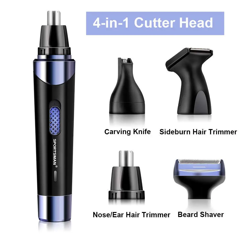 Nose Hair Trimmer for Man and Women USB Rechargeable Eyebrow Ear Hair Trimmer Stainless Steel Blades Waterproof Clippers