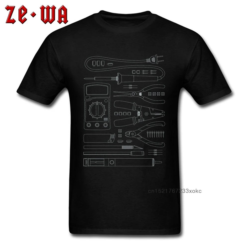 T Shirt Hardware Hacker Tools Tee Tops Men Black TShirt Classic Gift Short Sleeve 100% Cotton O-Neck T-shirts Programmer Gift