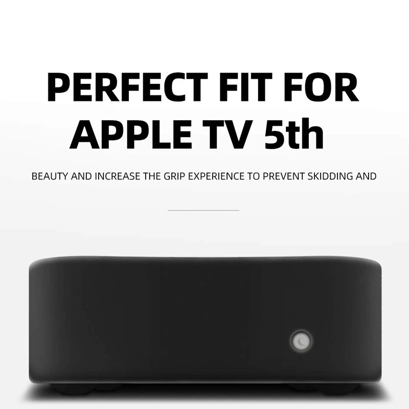 Protective Case Compatible for Apple TV 4K 5Th / 4Th -Anti Slip Shock Proof Silicone Cover