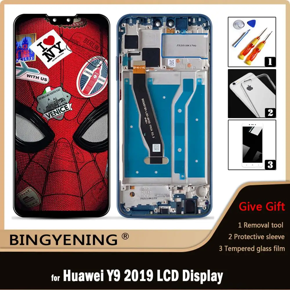 

Original For Huawei Y9 2019 LCD Display Screen Touch Digitizer Assembly For 6.5" Enjoy 9 Plus With Frame JKM-LX1 JKM-LX2 JKM-LX3