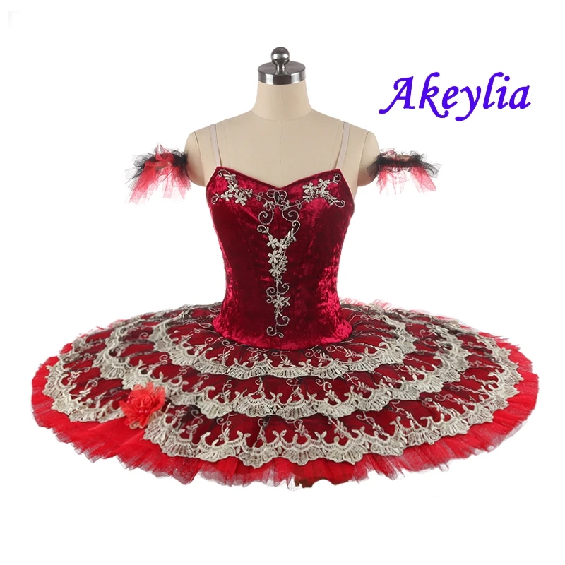 

Quixote Ballet Tutu Costume Red Black Professional Tutu Pancake Spanish Adult Ballerina Kitri Classical Tutu Handmade Women