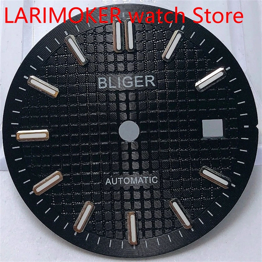 Циферблат для часов Bliger, 31 мм, стерильный циферблат, черный/синий/серебристый/серый циферблат для часов ETA 2836/2824 DG2813/3804 Miyota 8215 821A, механизм