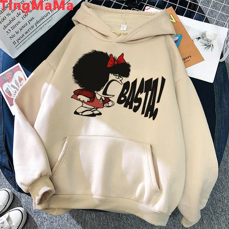 Sudadera con capucha de Mafalda para hombre, ropa deportiva masculina con estampado de hip hop, harajuku, estética y2k, 2021