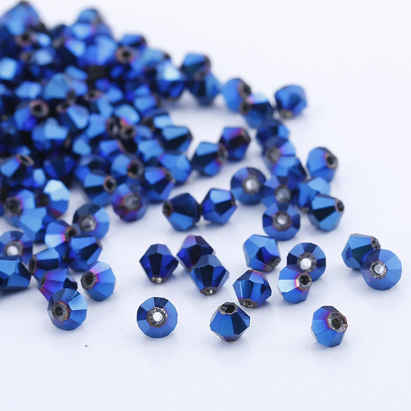 Roform 3mm 1000pcs AAA Bicone Upscale Austrian crystals beads loose ball supply AB color plating  Jewelry Making DIY U pick