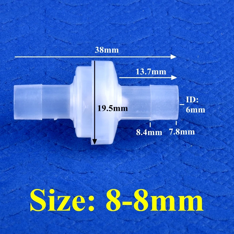SgooHan 5~200 Stück 3~20mm Mini PP Druckloses Rückschlagventil für Tropfbewässerung, Schlauchverbinder, Aquarium-Rohr, Einwegventil 10