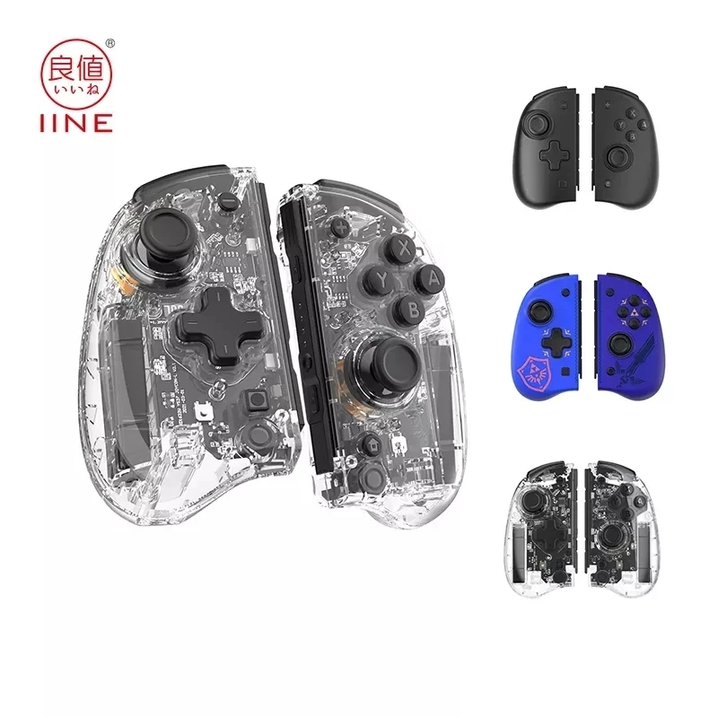 

IINE Wake up Right Left Wireless Controller Joypad Joystick Bluetooth Gamepad for Switch and Portable Case EVA bag