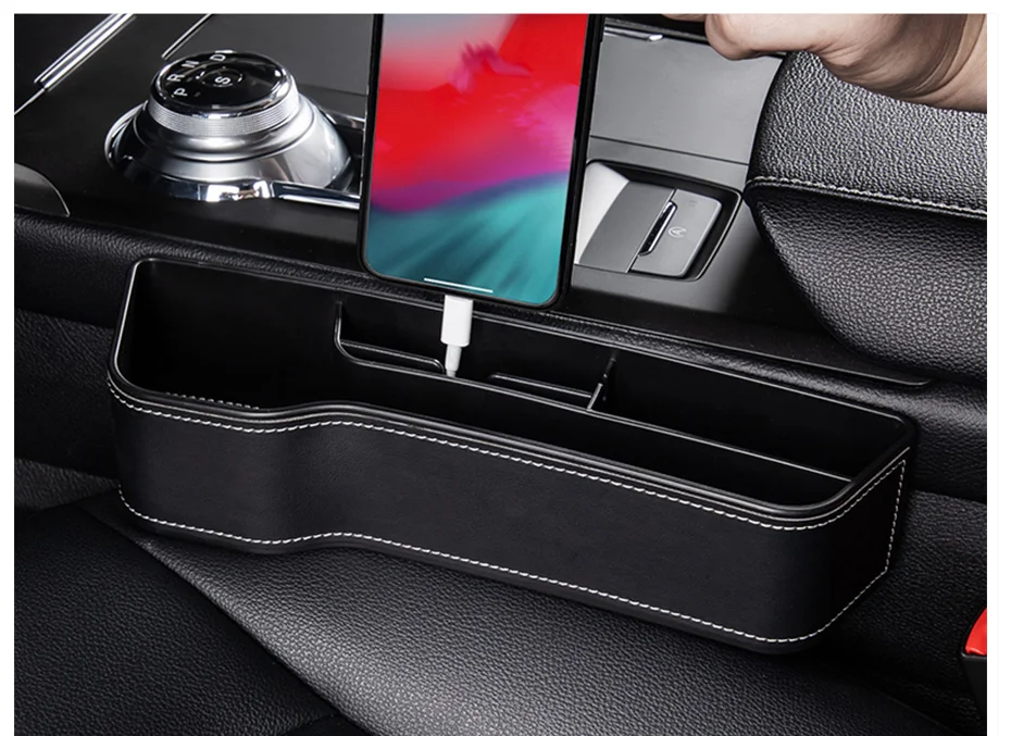 Multifunktionaler Autositz-Lücken-Organizer – Sitzspalt, Schlitz, Taschenfänger, Box, Schlüsselkarte, Telefonhalter – Detail 3