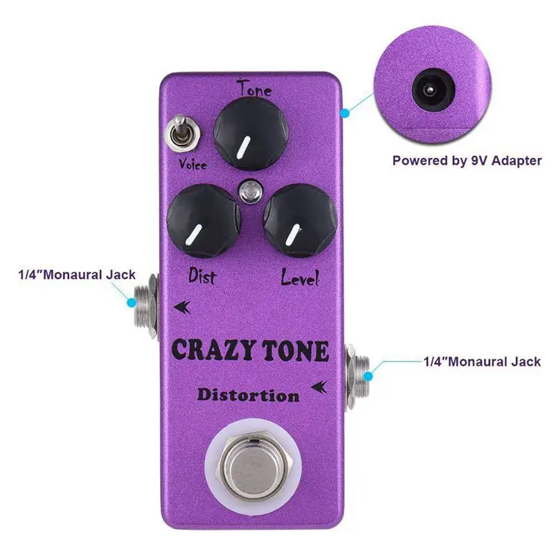 MOSKY MP-50 CRAZY TONE Sound Mixer Reverb Pedal Electric Guitars Instruments for Guitar Parts Accessories Power Supply Pedals