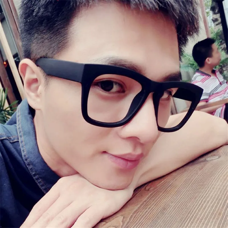 Cubojue Reading Glasses +150 200 250 Men Women Prescription Eyeglasses Frame Male Thick Black Vintage Nerd Spectacles Anti Blue