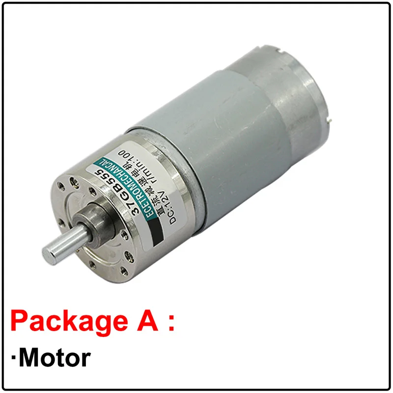 Electric Micro Low speed DC Geared Motor 12V 24V DC High Torque Motor 5-600RPM Reversed Adjustable Speed 15W For DIY Toy Motor