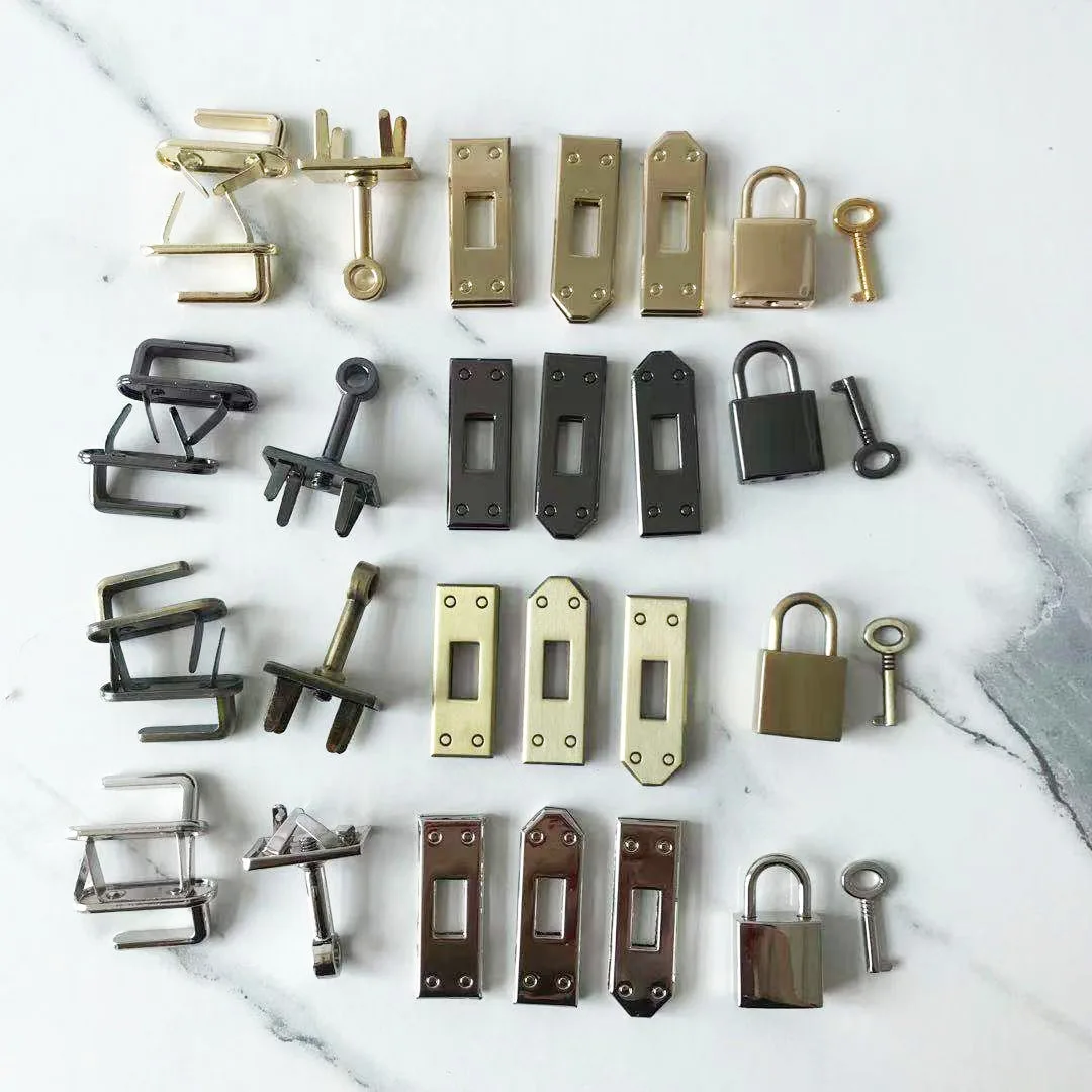 1 Set (7 Stück) 45 mm 4 Farben Metall Taschenschloss Hardware Zubehör Damen Handtasche Drehverschluss Schloss Schnalle DIY Teil Lederhandwerk – Detail 1