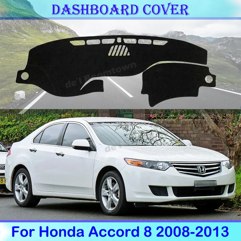 Car Dashboard Cover Protective Pad For Honda Accord 8 2008-2013 Accessories Auto Non-slip SunShade Carpet Cover Anti-sun