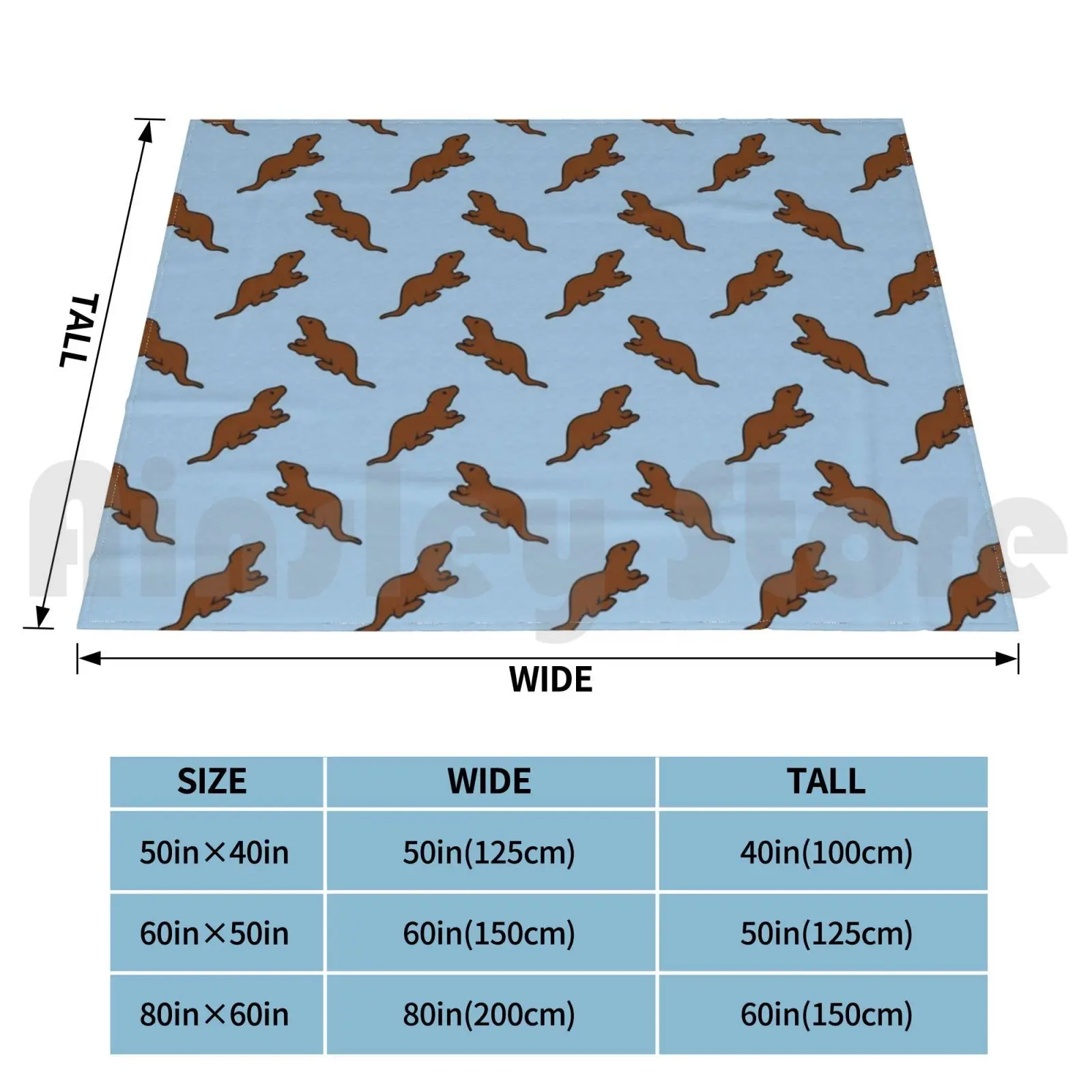 Cute Otter Pattern Blanket Fashion Custom Otters Otter Pattern Patterns Water Tarka River Ocean Sea Monterey Bay