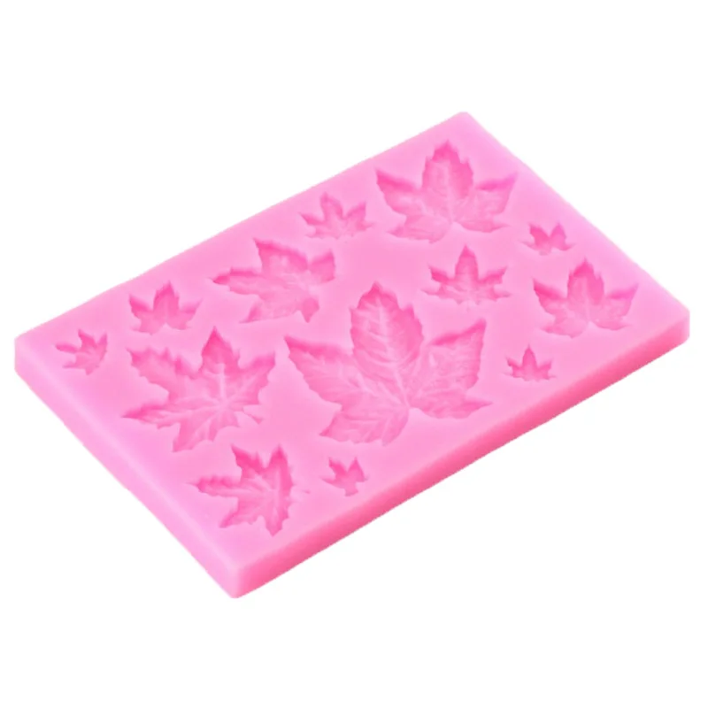 2ps Silicone Molds For Cake Decoration Tools DIY Chocolate Various Leaf Maple Leaf Resin Molds Fondant Kitchen Baking Supplies