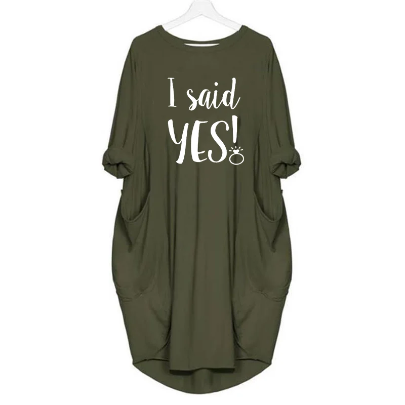 Robe irrégulière à manches longues pour femmes, t-shirt de fête de mariage avec Slogan drôle imprimé, livraison directe