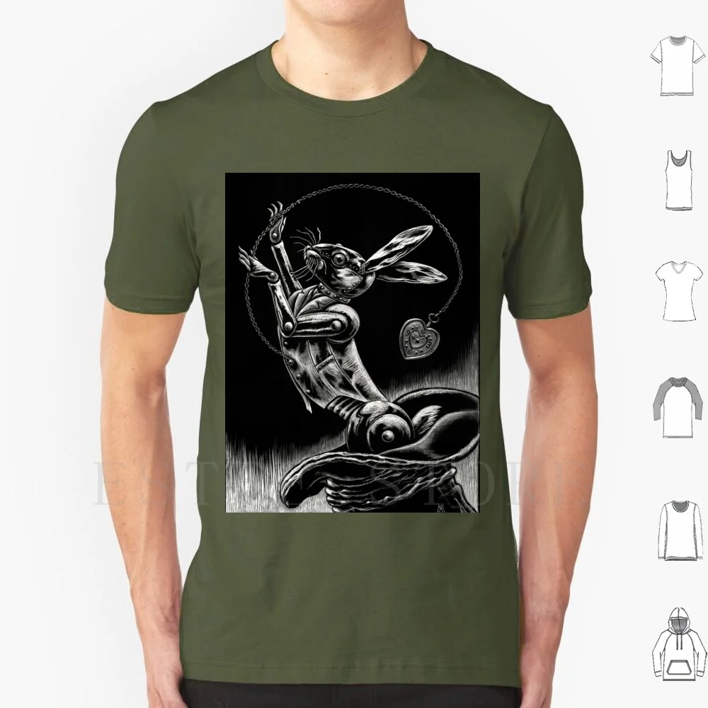 

Amazing Things Happen T Shirt Cotton Men DIY Print Ampersand Scratch Board Scratchbord Alice Mcmahon Rabbit Bunny Hat Pocket