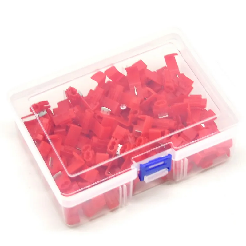 100/125Pcs Lock Wire Electrical Cable Connectors Insulated Terminals Crimp T-shape Scotch Lock Quick Splice Electrical Car