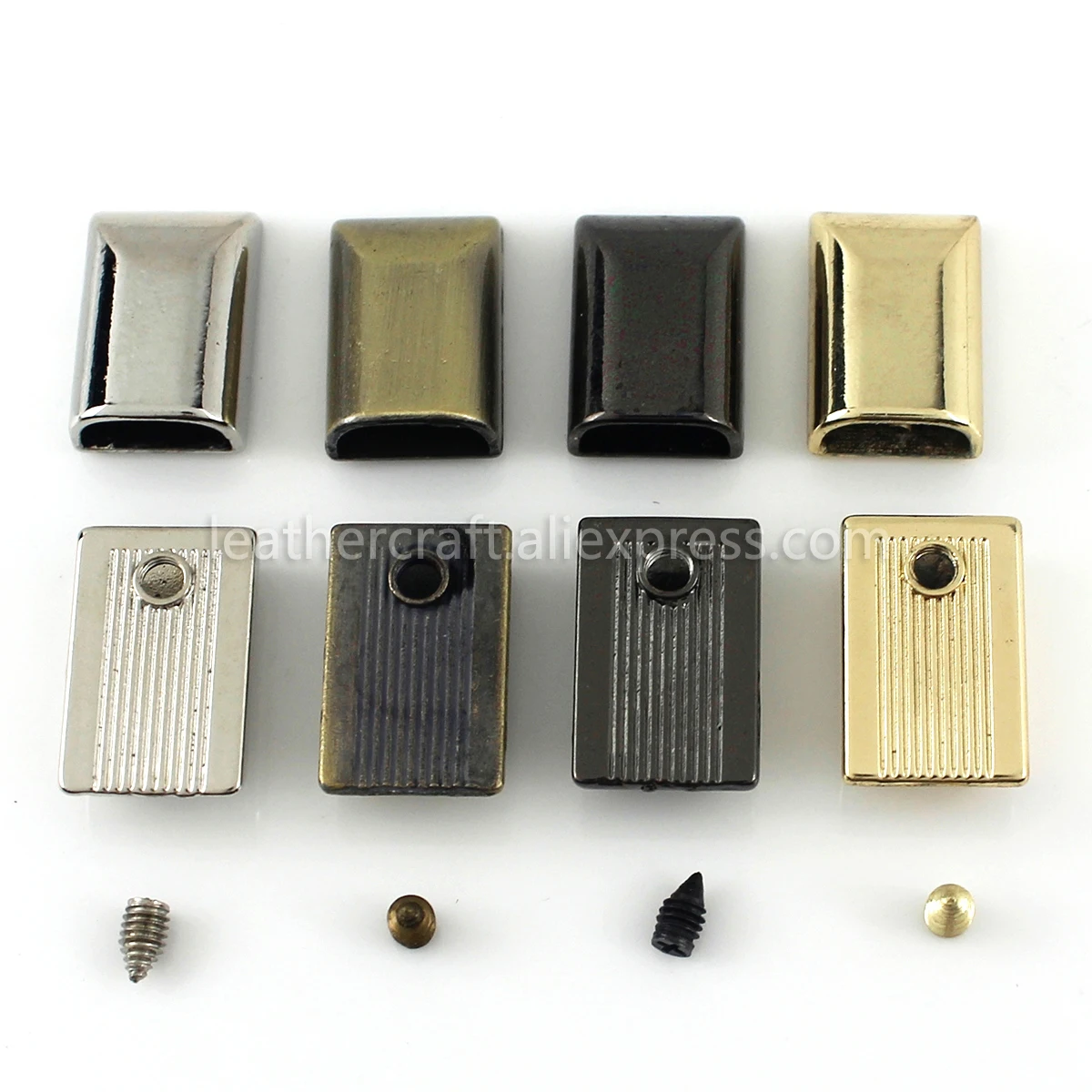 10pcs Metal Zipper Stopper Zipper Tail Clip Plug Head with Screw Leather Craft Bag Parts Garment Hardware Accessories