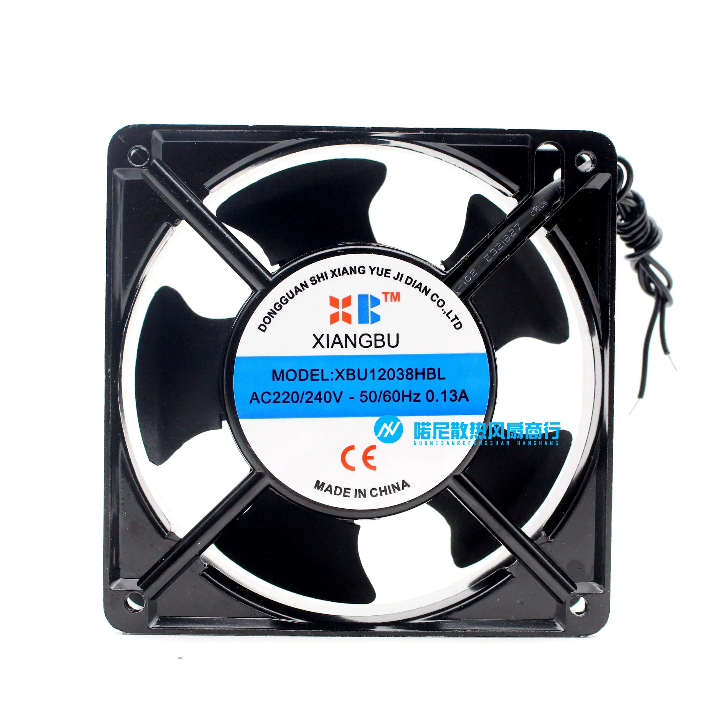 

XIANGBU XBU12038HBL AC 220V 0.13A 120x120x38mm 2-Wire Server Cooling Fan