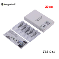 20pcs/lot Original Kangertech T3S Heating Coil 1.8ohm 2.2ohm 2.5ohm Atomizer Replacement Core For Kanger T3S Atomizer