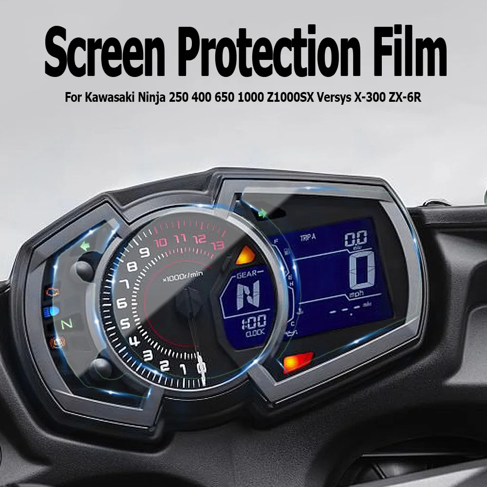 For Ninja250 400 650 1000 z1000SX ZX-6R 2017-2019 Motorcycle Dashboard Anti-Scratch Instrument Film Protective Film