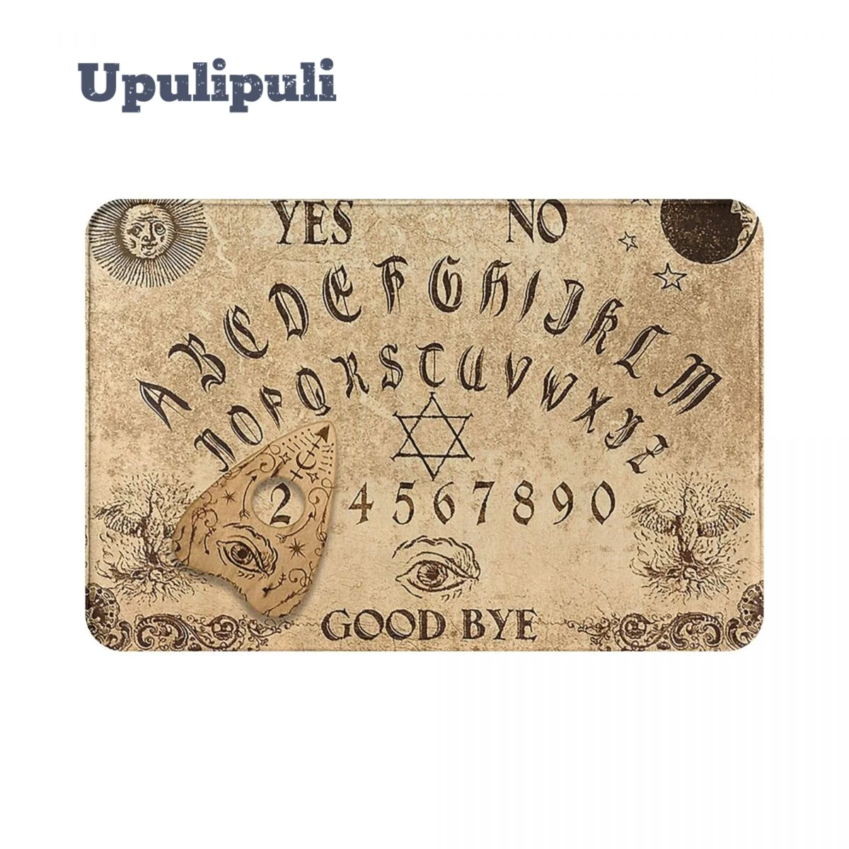 

Ouija Board Witchcraft Doormat Flannel Bath Mat Anti-Slip Halloween Absorbent Mat for Floor Bathroom Printed Indoor Outdoor Mats