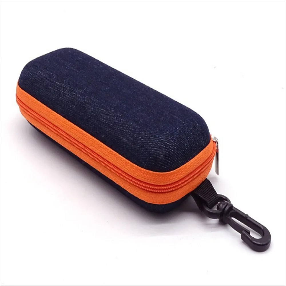 Portable Black Eyewear Cases Cover Sunglasses Hard Case For Women Men Glasses Box With Lanyard Zipper Eyeglass Cases Protector