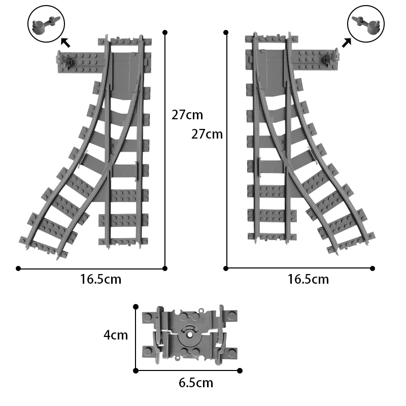 Bloques de construcción ensamblados para niños y niñas, juegos de modelos de vías de tren, curva recta, juguetes de construcción DIY, regalo para niños