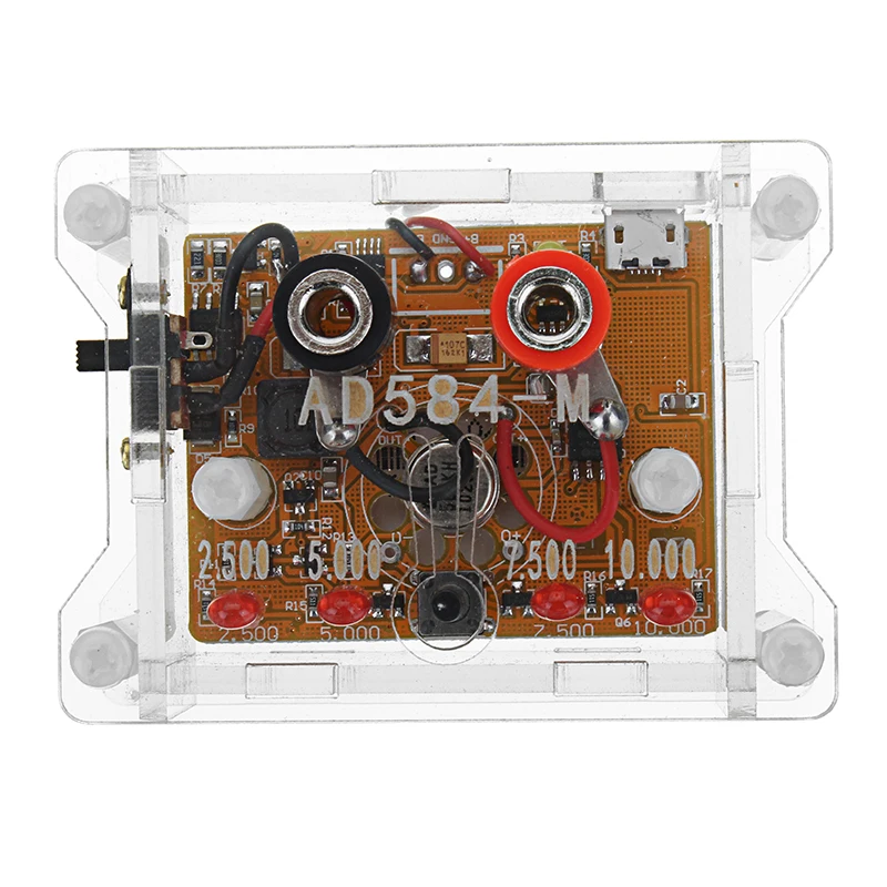NEW AD584 4 Channel 2.5V/7.5V/5V/10V High Precision Voltage Reference Module With Transparent Housing