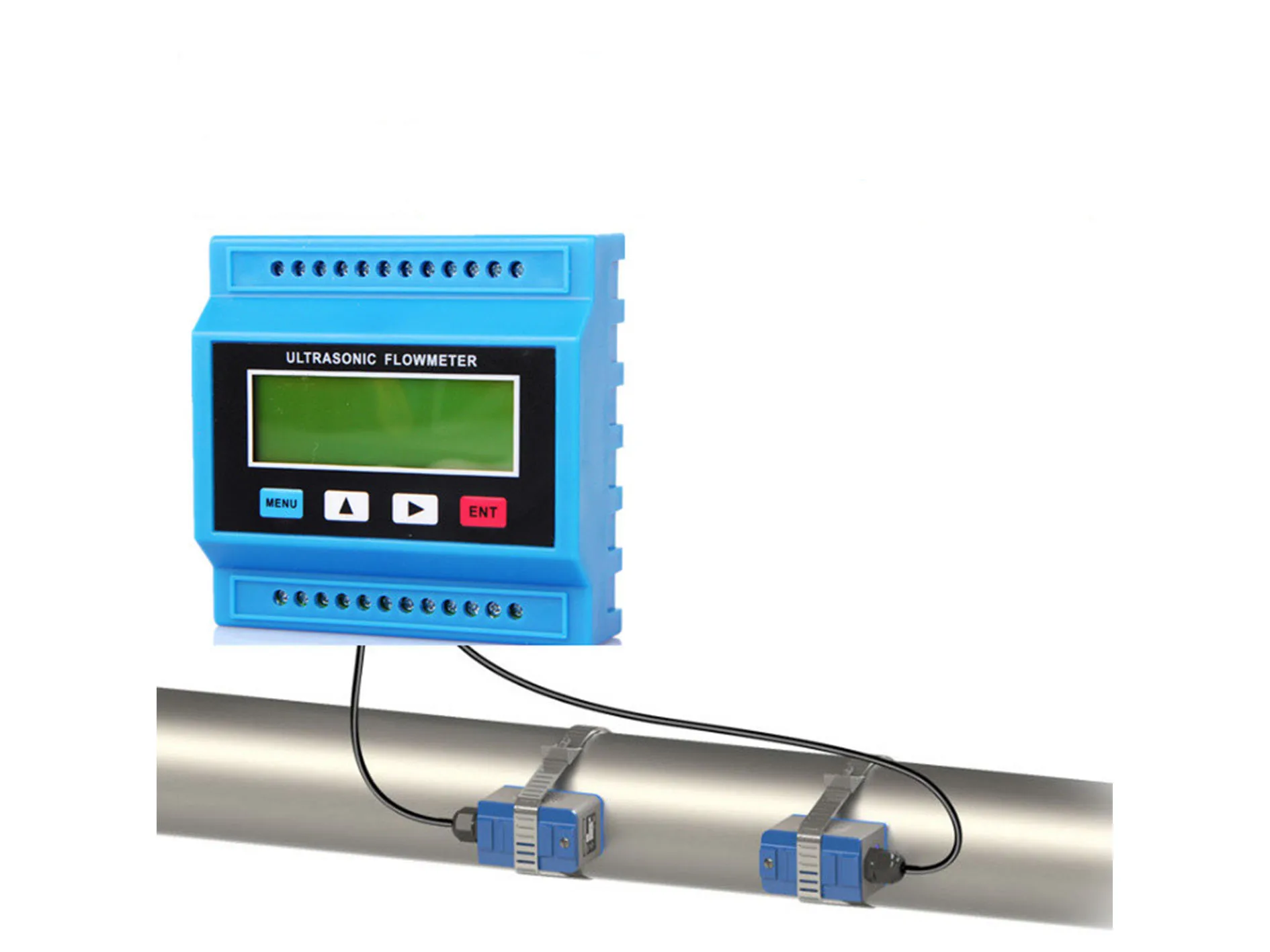 4-20ma good quality Wall-mounted clamp-on ultrasonic flowmeter