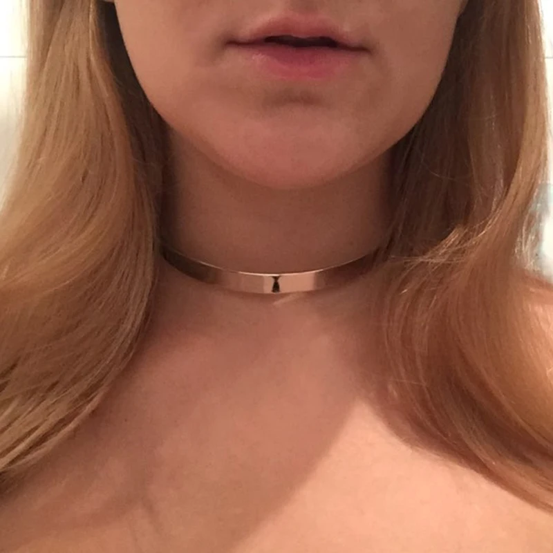 KDLUN 10MM Metal Torques Choker Necklaces Simple Cuff Collar Necklace Fashion Vintage Jewelry Minimalism Gift Party Accessories