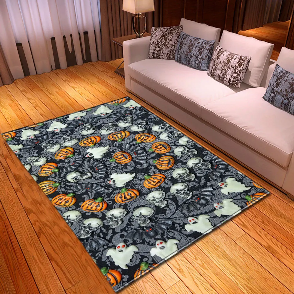 Halloween Party Decor Carpets for Living Room Area Rug Terror Pumpkin Lantern 3D printing Large Size Home Soft Carpet Parlor Mat