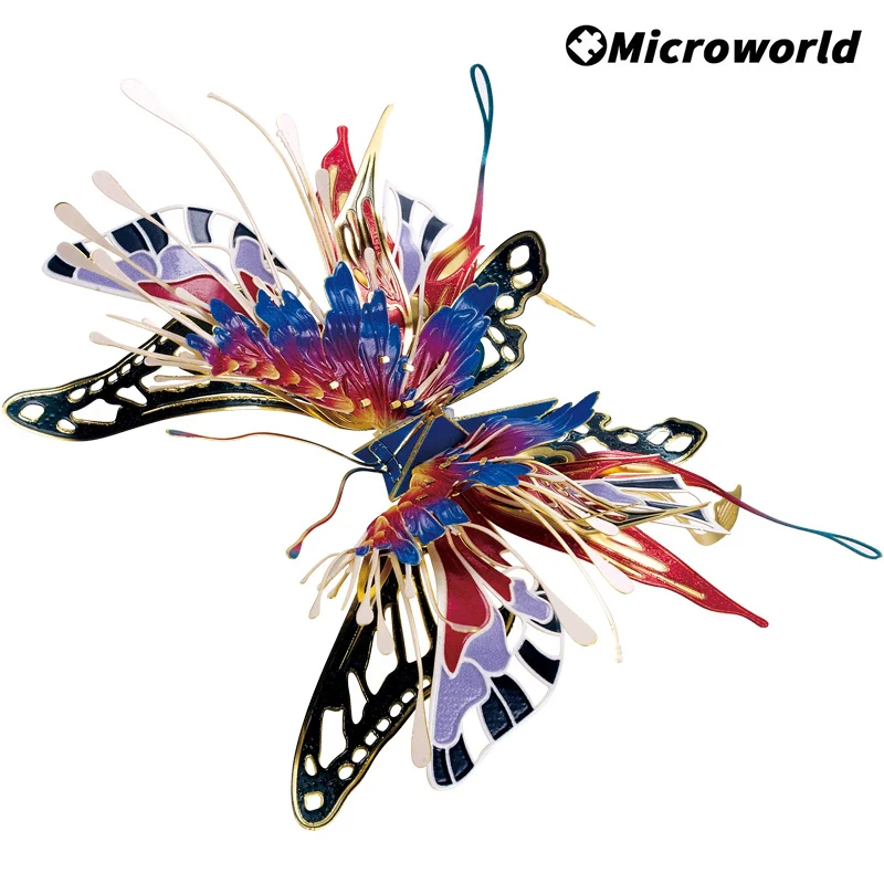 Microworld 3D Metal Puzzle Implication Butterfly Animal Model Family games Jigsaw Christmas Gifts For children's birthday gift