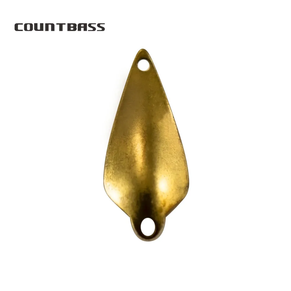 

COUNTBASS 50pcs Brass Small Fishing Spoon Blanks 0.8g ( 1/32oz) Trout Area Spinning Unpainted Angler's Lures