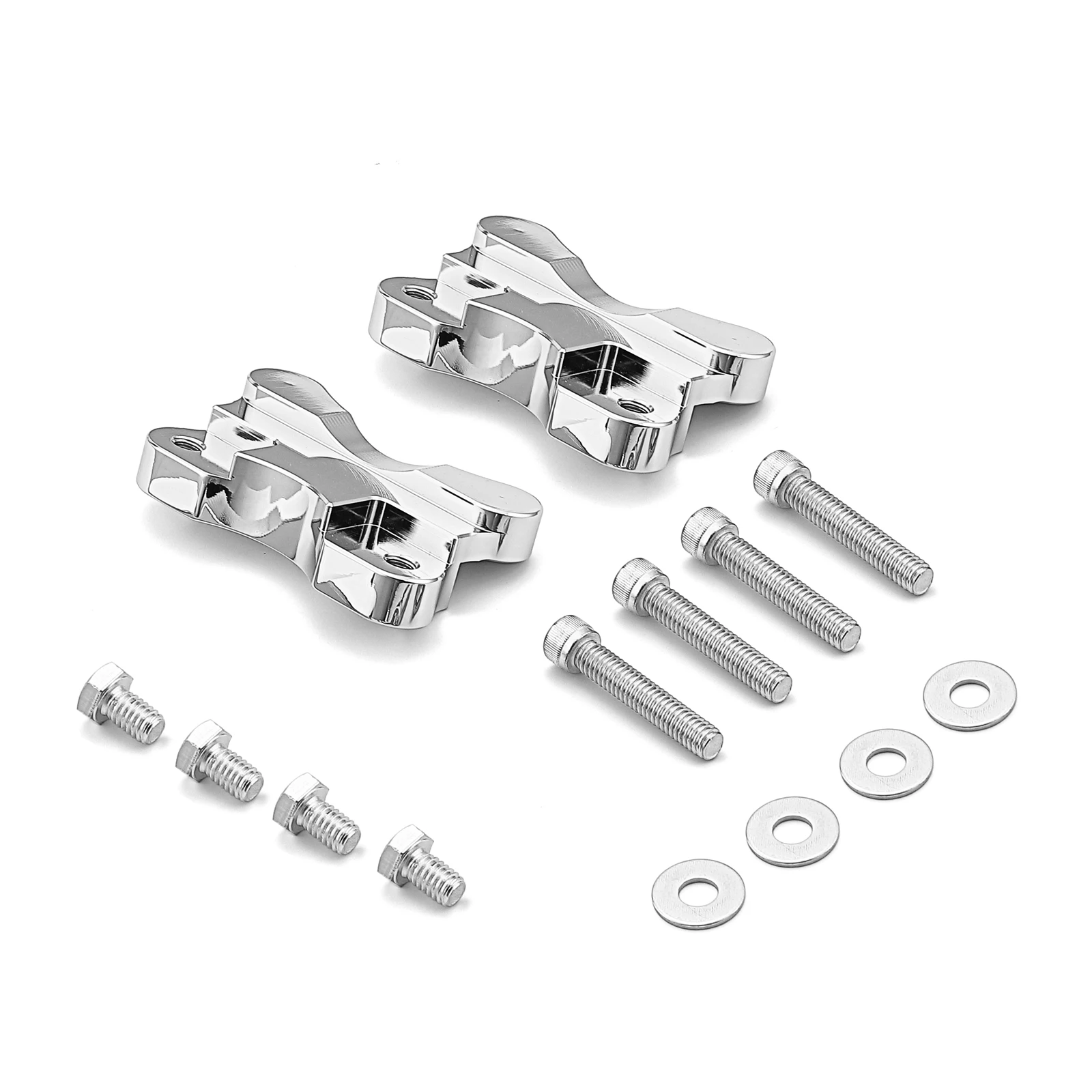 For Harley Davidson Softail Model 1986-2017 1x Fender Adapter Spacers Kit With Necessary Hardware CNC Billet Aluminum Chrome