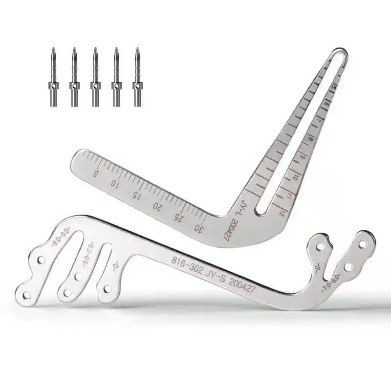 Dental implant positioning plate stainless steel guide plate drilling positioning mouth width positioning rule distribution pin