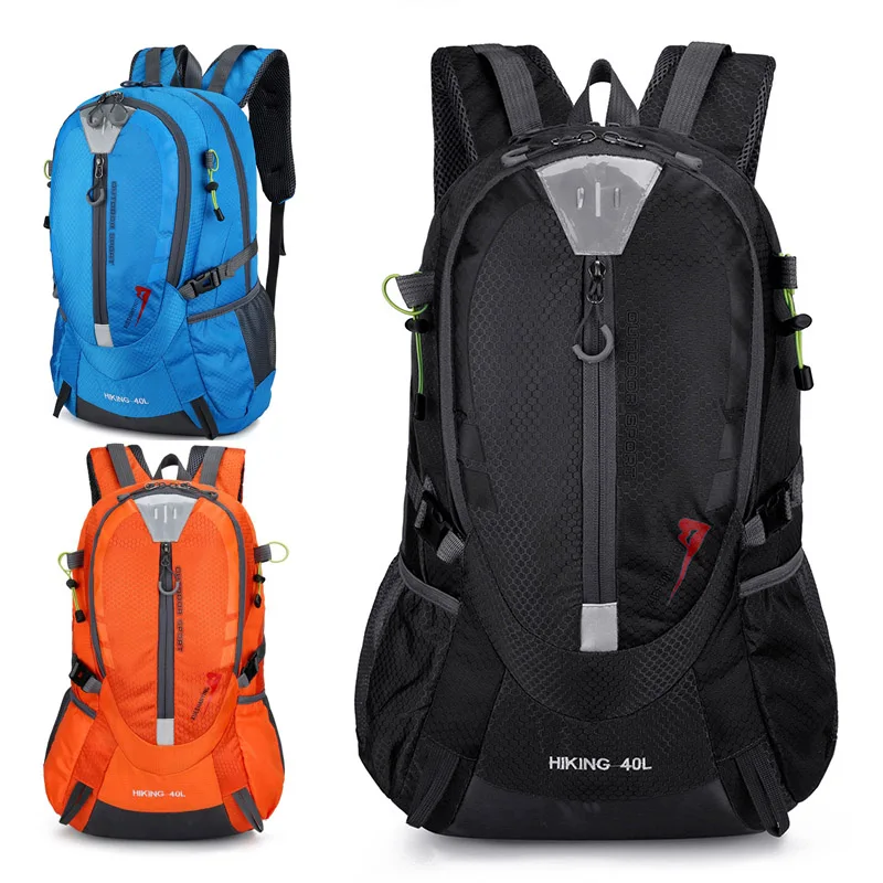 Mochila impermeable de escalada para hombre, bolsa de diseño de viaje, mochila de senderismo para acampar al aire libre, Unisex, de nailon, 40L