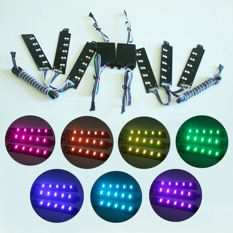 1 Set RGBW Multicolor LED DRL Board Lighting Kit For 2015-2017 Ford Mustang, Smartphone Remote Controlled