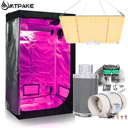 Grow Tent Growbox 1000W Quantum Grow pełnozakresowe Led Kit High PPFD Set 4/6 Cal wentylatory kanałowe filtr z węglem aktywnym dla roślin